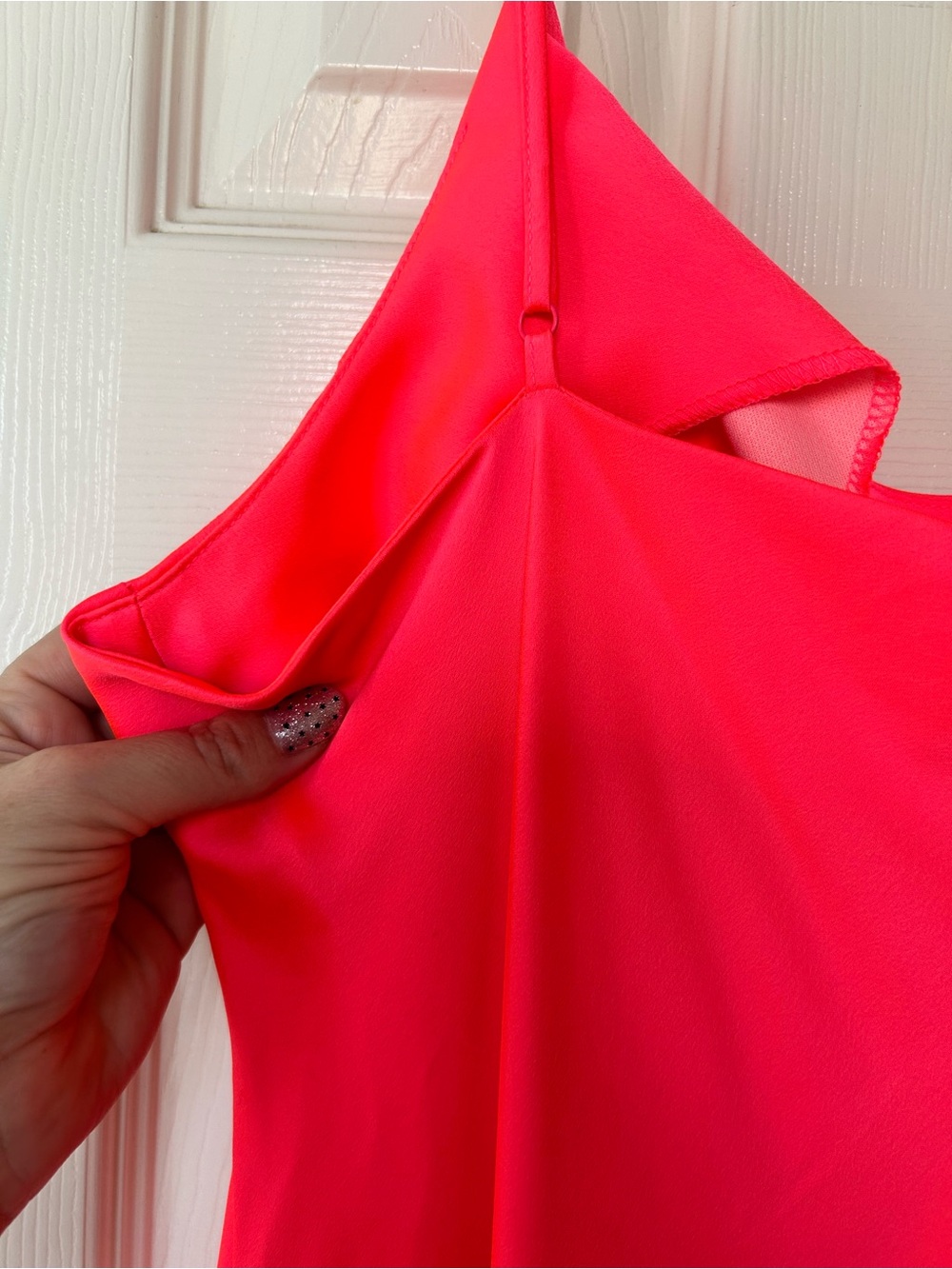 a new day Neon Pink Asymmetrical Slip Dress - Picture 4 of 5